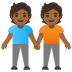 🧑🏾‍🤝‍🧑🏾 people holding hands: medium-dark skin tone display on Google